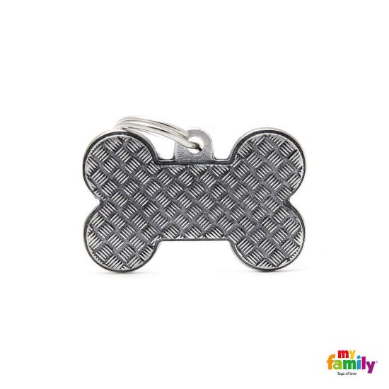 My Family Bronx Dog Tag Big Bone Platform - Ръчно изработен медальон кокал - адресник за кучета 2.5 см. / 3.8 см.