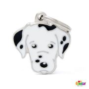 My Family Dog Tag - Ръчно изработен адресник , Dalmatian Dog за кучета 2.5 см/ 2.8 см. 1