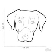 My Family Dog Tag - Ръчно изработен адресник , Doberman Dog за кучета 3.0 см/ 2.5 см. 2