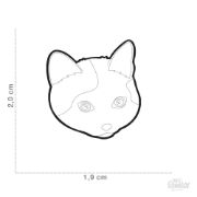 My Family Cat Tag  - Ръчно изработен адресник , Европейска късокосместа котка, за котки 2.5 см/ 2.0 см. 4