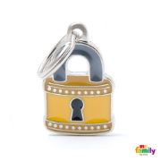 My Family Dog Tag Padlock- Ръчно изработен медальон , катинар- адресник за кучета 2.70 см. / 2.00 см. 1