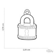 My Family Dog Tag Padlock- Ръчно изработен медальон , катинар- адресник за кучета 2.70 см. / 2.00 см. 2