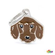 My Family Dog Tag - Ръчно изработен адресник ,Dachshund Brown Dog за кучета 2.7 см/ 2.2 см. 2