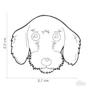 My Family Dog Tag - Ръчно изработен адресник ,Dachshund Brown Dog за кучета 2.7 см/ 2.2 см. 3