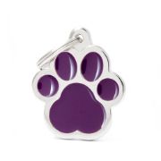 My Family Dog Tag - Ръчно изработен адресник , лапичка, за кучета котки 2.0 см/ 2.0 см. лилав 4