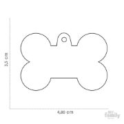 My Family Bronx Dog Tag Big Bone Shutter - Ръчно изработен медальон кокал - адресник за кучета 3.5 см. / 4.8 см. 2