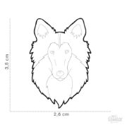 My Family Dog Tag - Ръчно изработен адресник , Collie Dog за кучета 3.8 см/ 2.6 см. 2