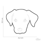 My Family Dog Tag - Ръчно изработен адресник , Labrador Dog за кучета 3.3 см/ 2.6 см. кремав 4