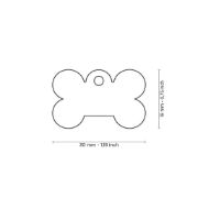 My Family Dog Tag Plate - Ръчно изработен адресник ,плочка кокал за кучета 3.0 см/ 1.9 см. златист 3