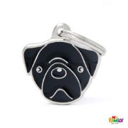 My Family Dog Tag - Ръчно изработен адресник , Pug Dog за кучета 2.7 см/ 2.0 см. 1