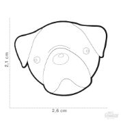 My Family Dog Tag - Ръчно изработен адресник , Pug Dog за кучета 2.7 см/ 2.0 см. 3