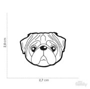 My Family Dog Tag - Ръчно изработен адресник , Pug Dog за кучета 2.7 см/ 2.0 см. 4