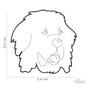 My Family Dog Tag  - Ръчно изработен адресник , Newfoundland Dog за кучета 3.4 см/ 3.3 см. 2