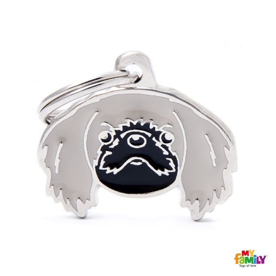My Family Dog Tag - Ръчно изработен адресник ,Pekinese Dog за кучета 3.0 см/ 2.0 см.