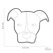 My Family Dog Tag - Ръчно изработен адресник , Pitbull Dog за кучета 3.3 см/ 3.0 см. кафяв 4