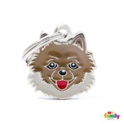 My Family Dog Tag - Ръчно изработен адресник ,Pomeranian Dog за кучета 2.5 см/ 2.3 см. 1