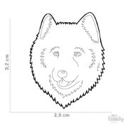 My Family Dog Tag - Ръчно изработен адресник ,Samoyed Dog за кучета 3.2 см/ 2.5 см. 2