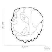 My Family Dog Tag - Ръчно изработен адресник ,Saint Bernard Dog за кучета 3.1 см/ 3.4 см. 2