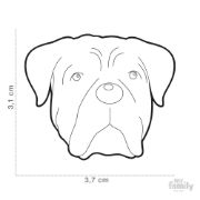 My Family Dog Tag - Ръчно изработен адресник ,Brown Corso Dog за кучета 3.1 см/ 3.6 см. 3