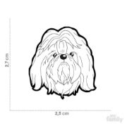 My Family Dog Tag - Ръчно изработен адресник , Shin Tzu Dog за кучета 2.8 см/ 2.3 см. сив 3