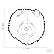 My Family Dog Tag - Ръчно изработен адресник , Chow Chowl Dog за кучета 2.7 см/ 2.7 см. 2