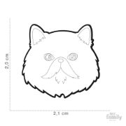 My Family Cat Tag - Ръчно изработен адресник , Червена Персийска котка, 2.1 см/ 2.0 см. 3