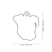 My Family Dog Tag - Ръчно изработен адресник , Pinscher Dog за кучета 2.5 см/ 2.4 см. 2