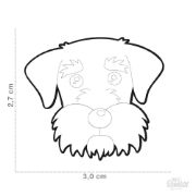 My Family Dog Tag - Ръчно изработен адресник , Black Schnauzer Dog за кучета 3.0 см/ 2.7 см. черен 2