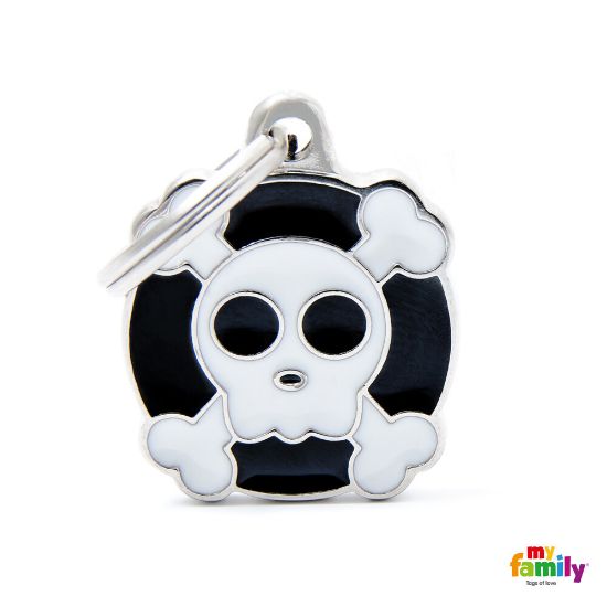 My Family Dog Tag Skull- Ръчно изработен медальон , череп - адресник за кучета 2.30 см. / 2.30 см.