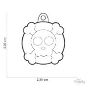 My Family Dog Tag Skull- Ръчно изработен медальон , череп - адресник за кучета 2.30 см. / 2.30 см. 2
