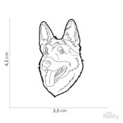 My Family Dog Tag - Ръчно изработен адресник , German Shepherd Dog за кучета 3.8 см/ 2.2 см.- черен 3