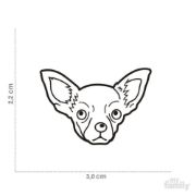 My Family Dog Tag - Ръчно изработен адресник , Chihuahua Dog за кучета 2.5 см/ 2.2 см. кремаво 4