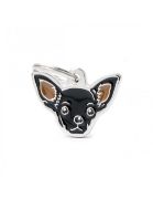 My Family Dog Tag - Ръчно изработен адресник , Chihuahua Dog за кучета 2.5 см/ 2.2 см. кафяв 1