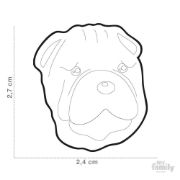 My Family Dog Tag  - Ръчно изработен адресник , Shar Pei Dog за кучета 2.4 см/ 2.7 см. 2
