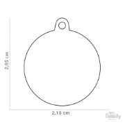 My Family Dog Tag Angry- Ръчно изработен медальон , ядосан емотикон- адресник за кучета 2.85 см. / 2.15 см. 2