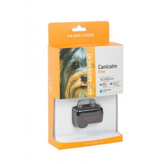 Num'Axes Canicalm First - Регулируем противолаещ нашийник за кучета, 4 нива на стимулация,55 х 40 х 36 мм.
