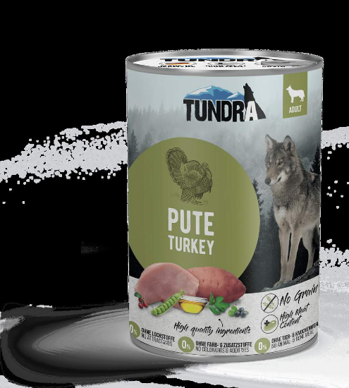 Tundra Dog Turkey - Премиум консервирана храна за кучета, без зърно, с пуешко месо, 400 гр