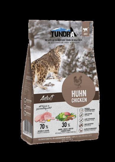 Tundra Cat Chicken dry adult - Премиум пълноценна суха храна за израснали котки, без зърно , с пилешко месо 272 гр.