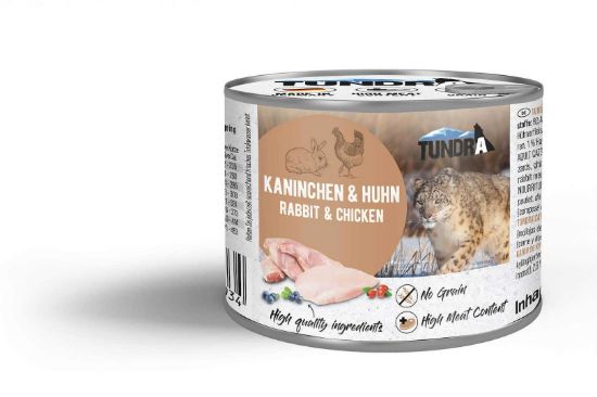 Tundra Cat Wild Rabbit Chicken - Премиум консервирана храна за израснали котки, без зърно, с дивеч, заешко и пилешко месо, 200 гр.