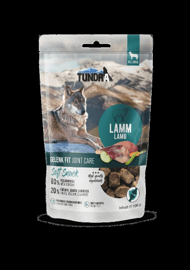 Tundra Snack Joint Care Lamb - Премиум лакомство за кучета, без зърно, снакс с агнешко месо, 100 гр