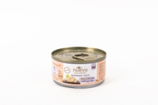Nuevo Handmade Filets - Консервирана храна за израснали котки, филета с пиле и яйце в собствен сос, 70 гр.