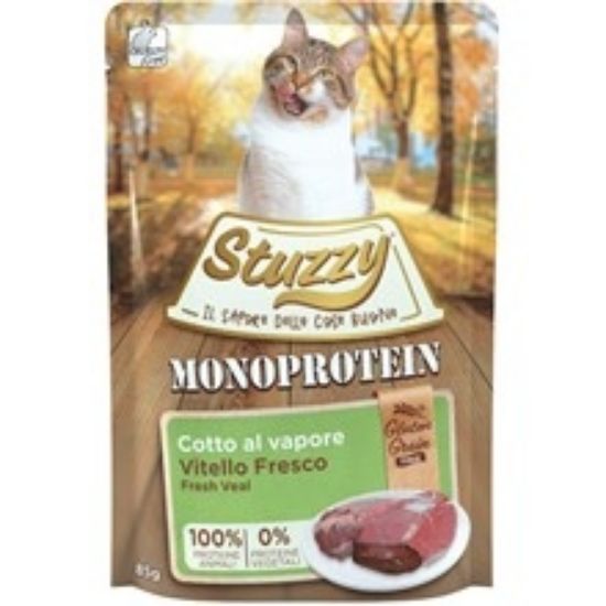 Stuzzy Monoprotein Grain&amp; Gluten Free Fresh Veal - Пауч за израснали котки с телешко, 85 гр