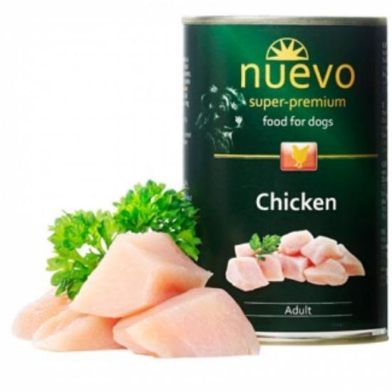 Nuevo Dog Chicken - Консервирана храна за израснали кучета с пилешко месо, 400 гр