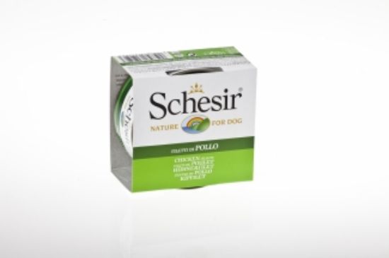 Schesir Nature - Консервирана храна за израснали кучета с пилешко филе в желе, 150 гр