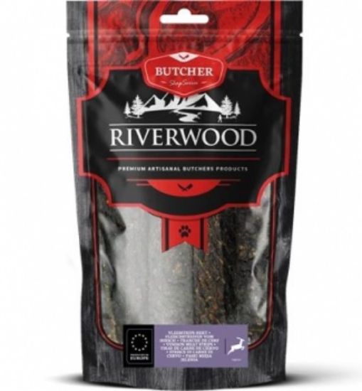 Riverwood - Сушени лакомства за кучета, вкусни ленти от еленско месо, 150 гр