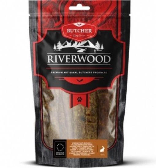 RIverwood - Сушени лакомства за кучета, заешки ленти, 150 гр