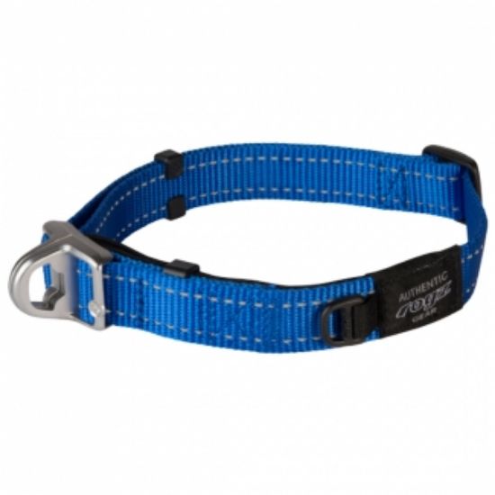 Rogz Safety Collar Quick Release Magnetic Collar Medium -Магнитен светлоотразителен нашийник за кучета 27 - 39 см. / 16 мм. син