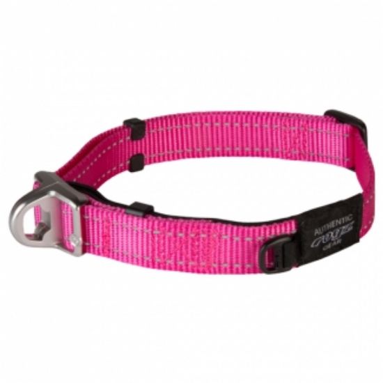 Rogz Safety Collar Quick Release Magnetic Collar Medium -Магнитен светлоотразителен нашийник за кучета 27 - 39 см. / 16 мм. розов