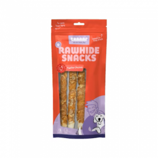 Braaaf Roll Chicken Sticks - Кучешко лакомство, усукани пръчки с пилешко филе