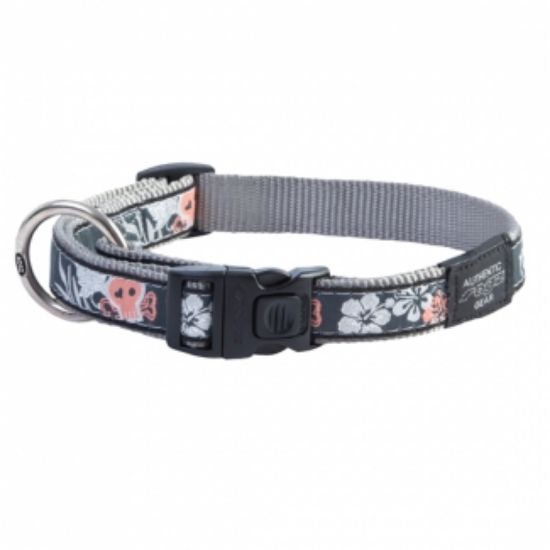 Rogz Fancy Dress Collar XLarge - Нашийник за кучета, на цветя 25мм/-43-70 см. черен